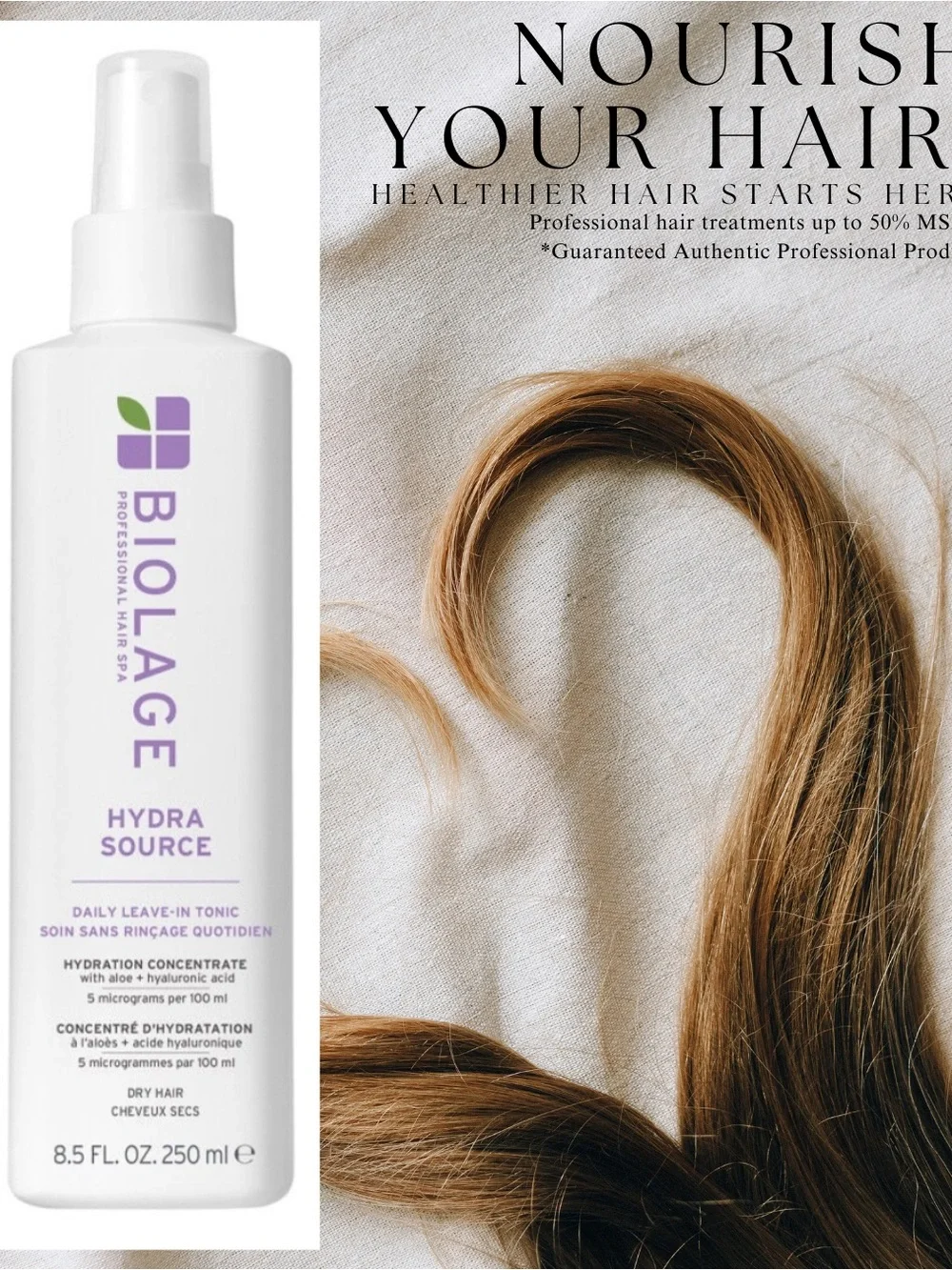 🚨 50% OFF OFFER IN LISTING DETAILS!  Biolage Hydra Source Leave-In Spray